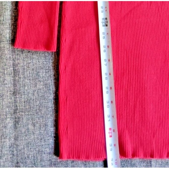 Dress size L New Womans  By And By Long sleeve Red Sweater Above Knee Hem - Picture 6 of 10